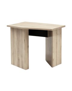 Light Weathered Oak & Black Finish Disho Built-In Usb Port Writing Desk