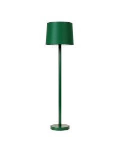 Fern Crossing Floor Lamp With A Plain Fabric Shade - Green