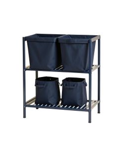 Heath Crest Laundry Sorting Station With Plain Removable Bags - Navy