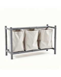 Heath Bluff Laundry Sorting Station With Plain Removable Bags - Gray (synthetic illustration; no displayed measurements)