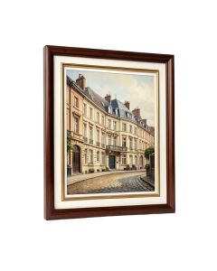 Rue De La Chaussee At Argenteuil , 1872 Framed Painting Print On Wrapped Canvas
