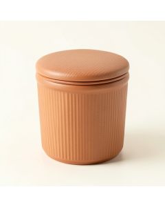 Olive Crossing Storage Canister With Lid - Terracotta (synthetic illustration; no displayed measurements)