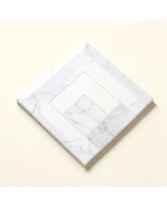 Soft Touch Chevron 2 '' X 8 '' Marble Mosaic Tile In White (synthetic illustration; no displayed measurements)