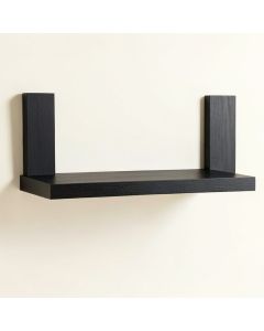 Wren Crest Wall-Mounted Shelf - Black (synthetic illustration; no displayed measurements)