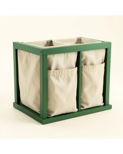 Sage Dell Laundry Sorting Station With Plain Removable Bags - Green (synthetic illustration; no displayed measurements)