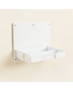 Aspen Brook Empty Wall-Mounted Tool Organizer Panel - White (synthetic illustration; no displayed measurements)