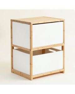 River Bluff Freestanding Pull-Out Hamper Cabinet - White (synthetic illustration; no displayed measurements)