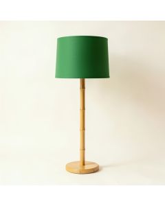 Spruce Bend Floor Lamp With A Plain Fabric Shade - Green (synthetic illustration; no displayed measurements)
