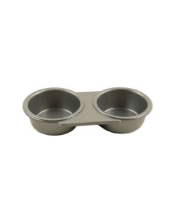 Elm Dell Pet Feeding Stand With Two Plain Empty Bowls - Gray
