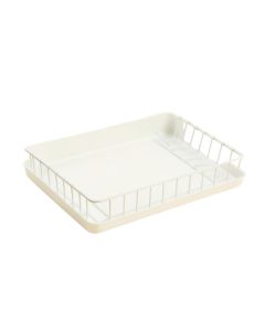 Stone Falls Empty Under-Desk Cable Tray - White