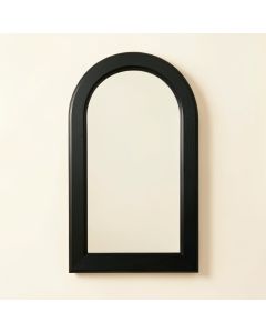 Heath Arc Framed Wall Mirror - Black (synthetic illustration; no displayed measurements)