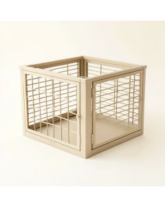 Cedar Field Empty Furniture-Style Pet Crate - Beige (synthetic illustration; no displayed measurements)