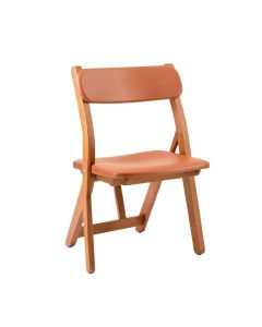 Maple Bridge Folding Outdoor Chair - Terracotta (synthetic illustration; no displayed measurements)