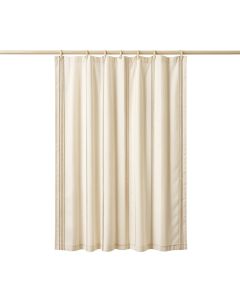 Summit Brook Shower Curtain Hanging Flat From A Plain Rod - Cream (synthetic illustration; no displayed measurements)