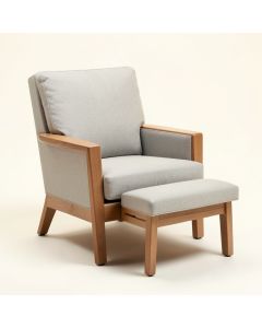 Brougham 33.54 '' Wide Wingback Chair And Ottoman (synthetic illustration; no displayed measurements)