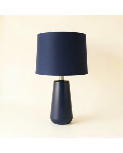 Brook Dale Table Lamp With A Plain Fabric Shade - Navy (synthetic illustration; no displayed measurements)