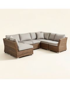 Samatha 9 Piece Rattan Sofa Seating Group With Cushions (synthetic illustration; no displayed measurements)