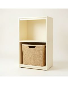 Bay Branch Freestanding Pull-Out Hamper Cabinet - Cream (synthetic illustration; no displayed measurements)