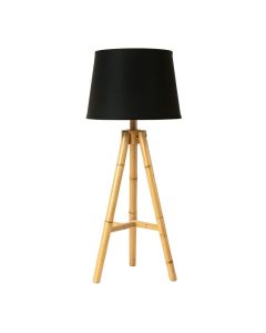 Cedar Crest Floor Lamp With A Plain Fabric Shade - Black