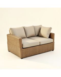 River Brook Outdoor Patio Sofa With Cushions (synthetic illustration; no displayed measurements)