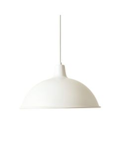 Shore Crest Pendant Light Suspended From One Plain Cable - White