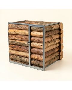 Veals 17 Stories 4 Ft. X 2 Ft. Metal Log Store (synthetic illustration; no displayed measurements)