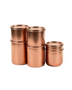 Hammered 4 Piece Kitchen Canister Set