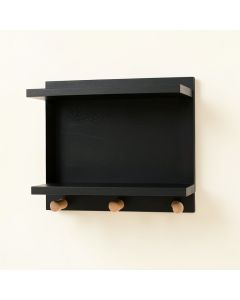 Glen Crossing Wall-Mounted Entryway Organizer Shelf - Black (synthetic illustration; no displayed measurements)