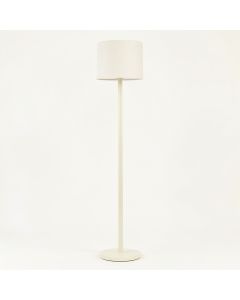 Elm Branch Floor Lamp With A Plain Fabric Shade - Ivory (synthetic illustration; no displayed measurements)