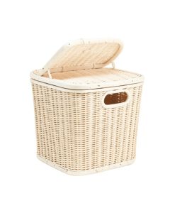 Hazel Canyon Laundry Hamper - White