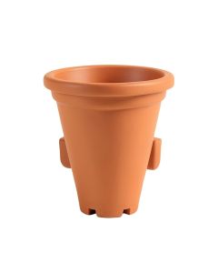 Hill Brook Empty Railing Planter With Integral Brackets - Terracotta (synthetic illustration; no displayed measurements)