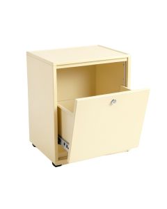 Clay Dale Freestanding Pull-Out Hamper Cabinet - Cream