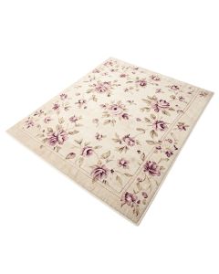 Kacy Floral Plum/Light Beige Area Rug (synthetic illustration; no displayed measurements)