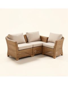 Camelopardalis 3 Piece Rattan Seating Group With Cushions (synthetic illustration; no displayed measurements)