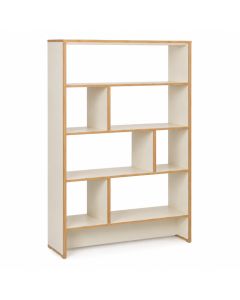 Oak Edge Freestanding Bookcase - Cream