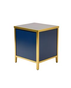 Hayti Nightstand In Blue/Gold (synthetic illustration; no displayed measurements)