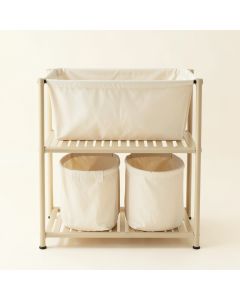 Willow Crest Laundry Sorting Station With Plain Removable Bags - Beige (synthetic illustration; no displayed measurements)
