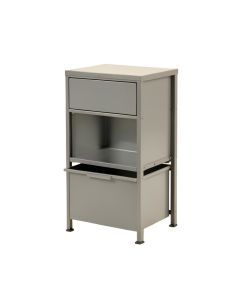 Spruce Bridge Freestanding Pull-Out Hamper Cabinet - Gray (synthetic illustration; no displayed measurements)