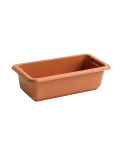 Field Crest Empty Railing Planter With Integral Brackets - Terracotta