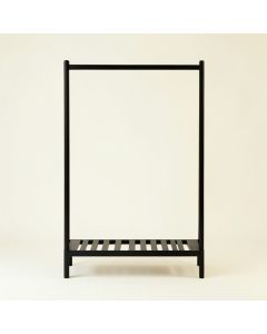 Laurel Crest Empty Garment Rack - Black (synthetic illustration; no displayed measurements)
