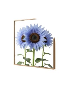 Periwinkle Sunflowers - Print On Wood