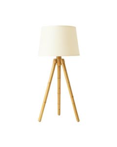 Stone Arc Floor Lamp With A Plain Fabric Shade - Cream