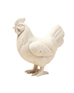 Malti Rustic Country Decor Hand Carved Chicken Sculpture (synthetic illustration; no displayed measurements)