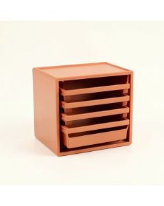 Birch Arc Small-Parts Storage Drawer Cabinet (synthetic illustration; no displayed measurements)
