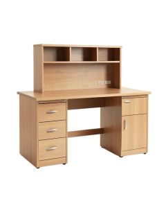 File Cabinet And Writing Desk With Hutch (synthetic illustration; no displayed measurements)