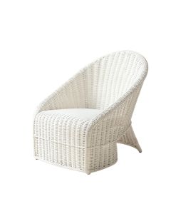 Hazel Bend Outdoor Lounge Chair - White (synthetic illustration; no displayed measurements)