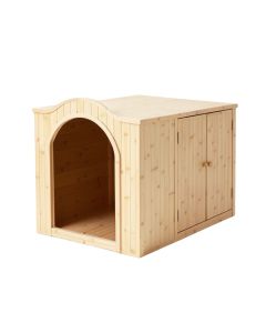 Hazel Bend Empty Furniture-Style Litter Enclosure - Ivory (synthetic illustration; no displayed measurements)