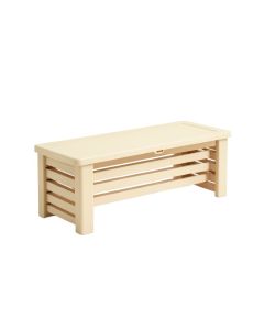 Ridge Bridge Narrow Outdoor Storage Bench - Beige (synthetic illustration; no displayed measurements)