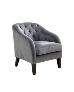Konopka Tufted Velvet Upholstered Side Chair In Gray (synthetic illustration; no displayed measurements)