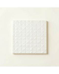 Dune Branch Uninstalled Square Decorative Tile - White (synthetic illustration; no displayed measurements)